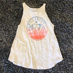 Girls Billabong gray tank size Large